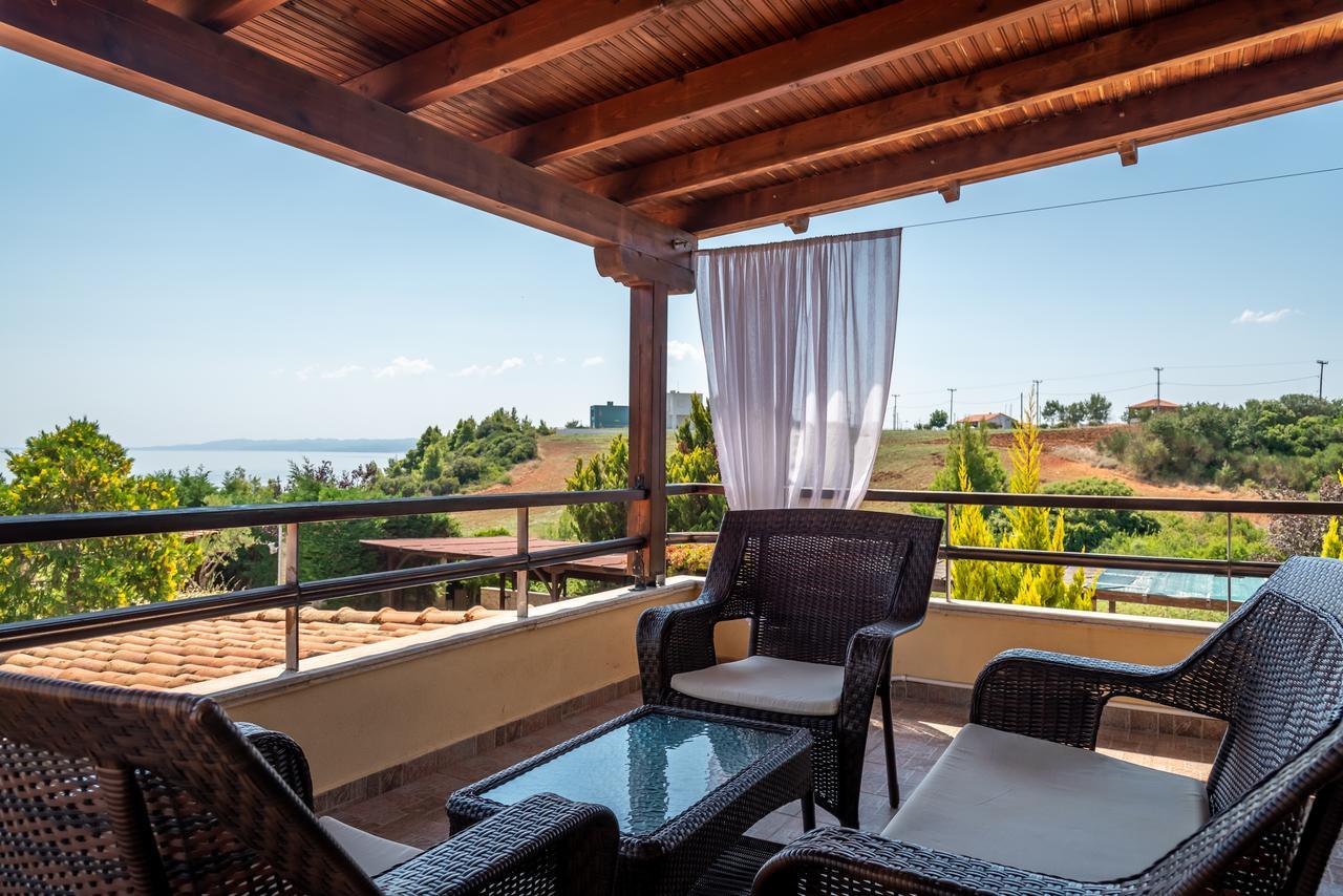 Blue Thea Luxury Villa In Afitos Екстериор снимка